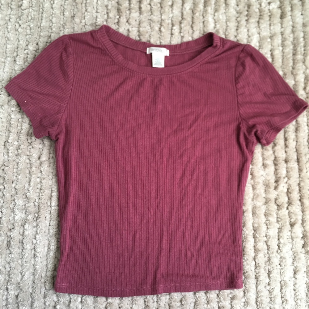Pale pink high rise shirt